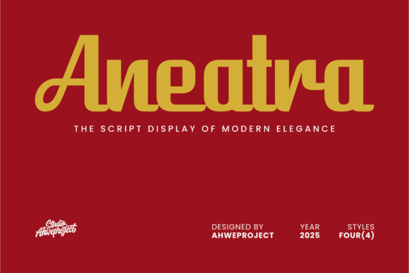 Aneatra: A Modern Script Display Font for Digital Creativity
