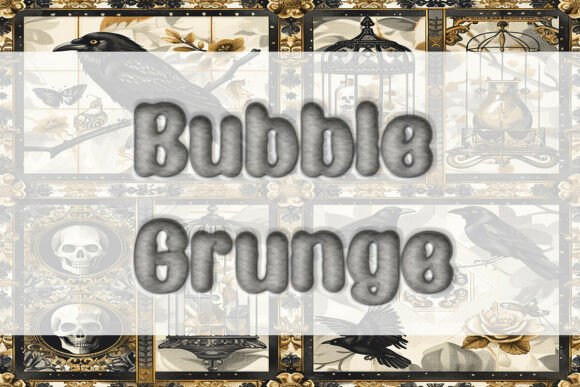 Bubble Grunge Font for Bold Editorial Design