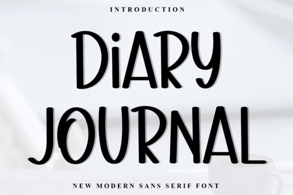 Diary Journal: A Warm Display Font for Creative Projects