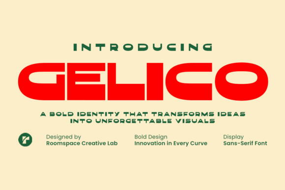 Gelico Regular: A Bold Display Font for Creative Crafters