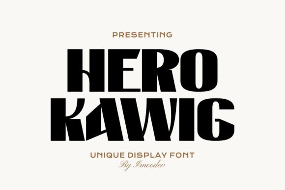 Hero Kawig: A Bold Display Font for Handmade Creations