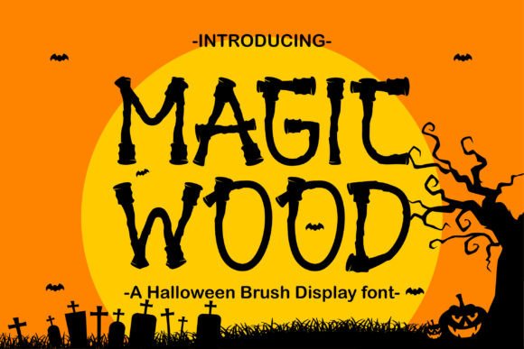 Magic Wood Brush Font for Spooky Web Design