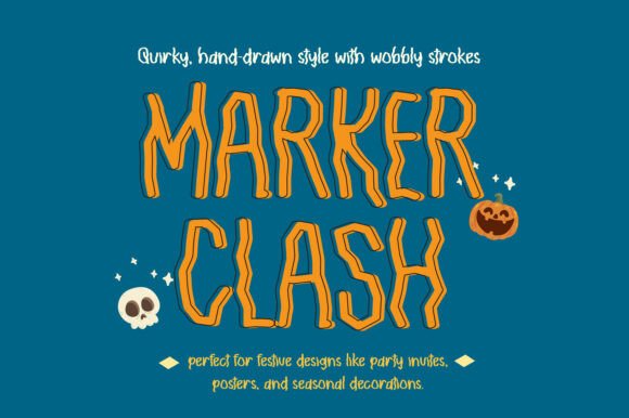 Marker Clash Font: A Playful Display Typeface for Web Design