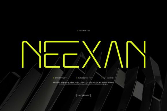 Neexan: A Futuristic Display Font for Bold Branding