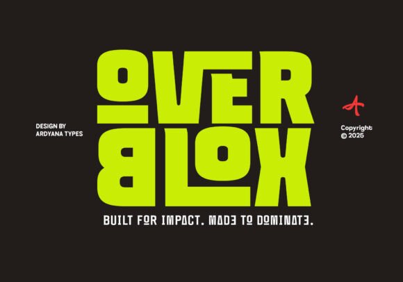 Overblox Regular for Bold Editorial Design