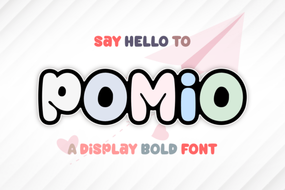Pomio: A Bold Display Font for Creative Handmade Products