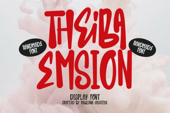 Theiba Emsion: A Playful Handmade Display Font